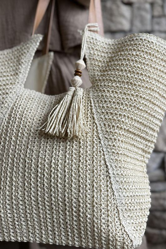 Varda Raffia Tote Bag Light